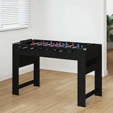table a repasser 125 x 45 Moderne INLIFE Table de Foosball Chêne Noir 125 x 60,5 x 80 cm