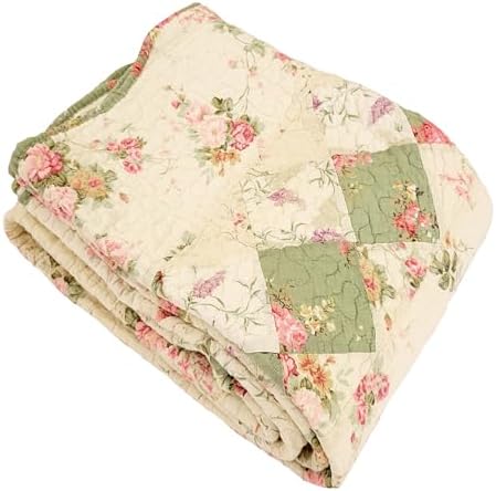 Greenland Home Bliss 100% Cotton Authentic Patchwork Throw Quilt,...