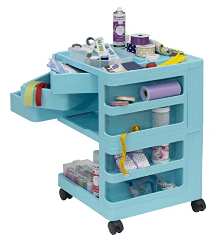 Image of SDSTA Kubx Pro Mobile Rotating 4-Sided Storage Organizer with Multiple Compartments