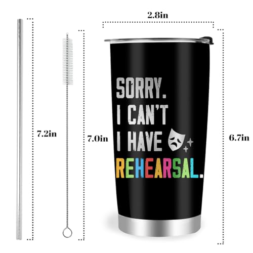 Image of Theater Tumbler for Girls & Women, Broadway Theater Gifts, 20oz Travel Coffee Mug