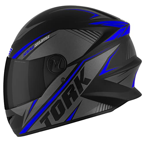 Pro Tork R8 - Capacete Moto, Viseira Fume, Azul, 60 cm