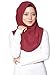 ❤️ SAFIYA - Hijab for muslim women I Long headscarf islamic scarf turban pashmina shawl cap underscarf pins I Chiffon I Burgundy - 75x180cm