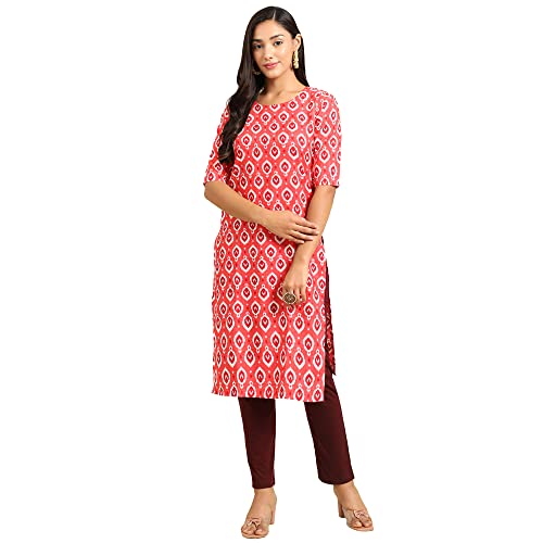 Image of Pinkmint Women's Crepe Digital Print Straight Kurta