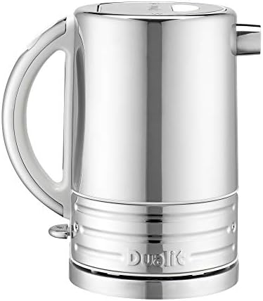 Dualit 4 Slice Lite Toaster | 1.1kW Toasts 120 Slices an Hour 46203 & Architect Kettle | 1.5 Litre 2.3KW Stainless Steel Kettle with Canvas White Trim 72923