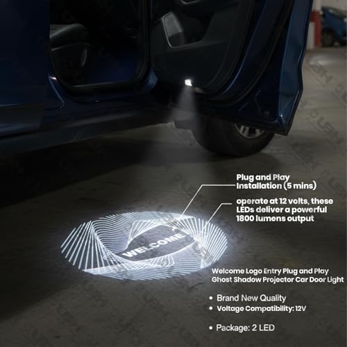 Image of ubh LED Welcome Logo Entry Plug and Play Ghost Shadow Projector Car Door Light for Ta-ta 2 Pieces