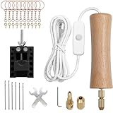 Electric Resin Drill Set - Wooden Handle Mini Rotary Tool, Multi-Purpose Drill Resin Tool for Resin Molds, Keychain Molds, Drilling Jewelry, DIY Crafts (Style 1)