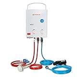 ➤ Faltbarer Griff für einfaches Tragen - Diese Gasdusche wiegt nur 4,54 kg und verfügt über einen Griff, mit dem Sie sie problemlos überall hin tragen können. Es wird mit den meisten notwendigen Zubehörteilen für eine schnelle Installation geliefert. Der mitgelieferte 50-mbar-CE-Gasregler ist mit jeder Propan- oder Butangasflasche kompatibel.