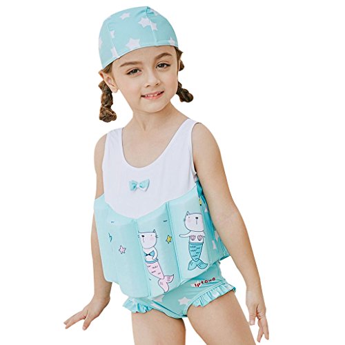 Gogokids Girls Float Suit Kids One-Piece Floating Swimsuit Sleeveless Buoyancy Swimwear #TOP9
