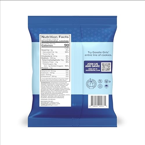 Image of Goodie Girl Mini Chocolate Chip Cookies - Gluten Free Snack Packs Individually Wrapped, Peanut Free, Dairy Free, Egg Free - 90 Calorie School Lunchbox Snacks for Kids & Adults (10 Count)