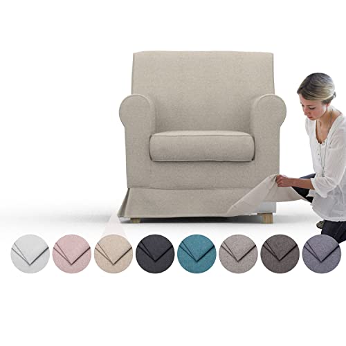 comfortly | Cover for Jennylund Armchair, Replacement Slipcover, Heavy Duty 2 pcs Cover, Pets and Stain Proof Durable Nano-Tech Fabric, Easy to Clean & Replace (Cashmere Blends - Beige)
