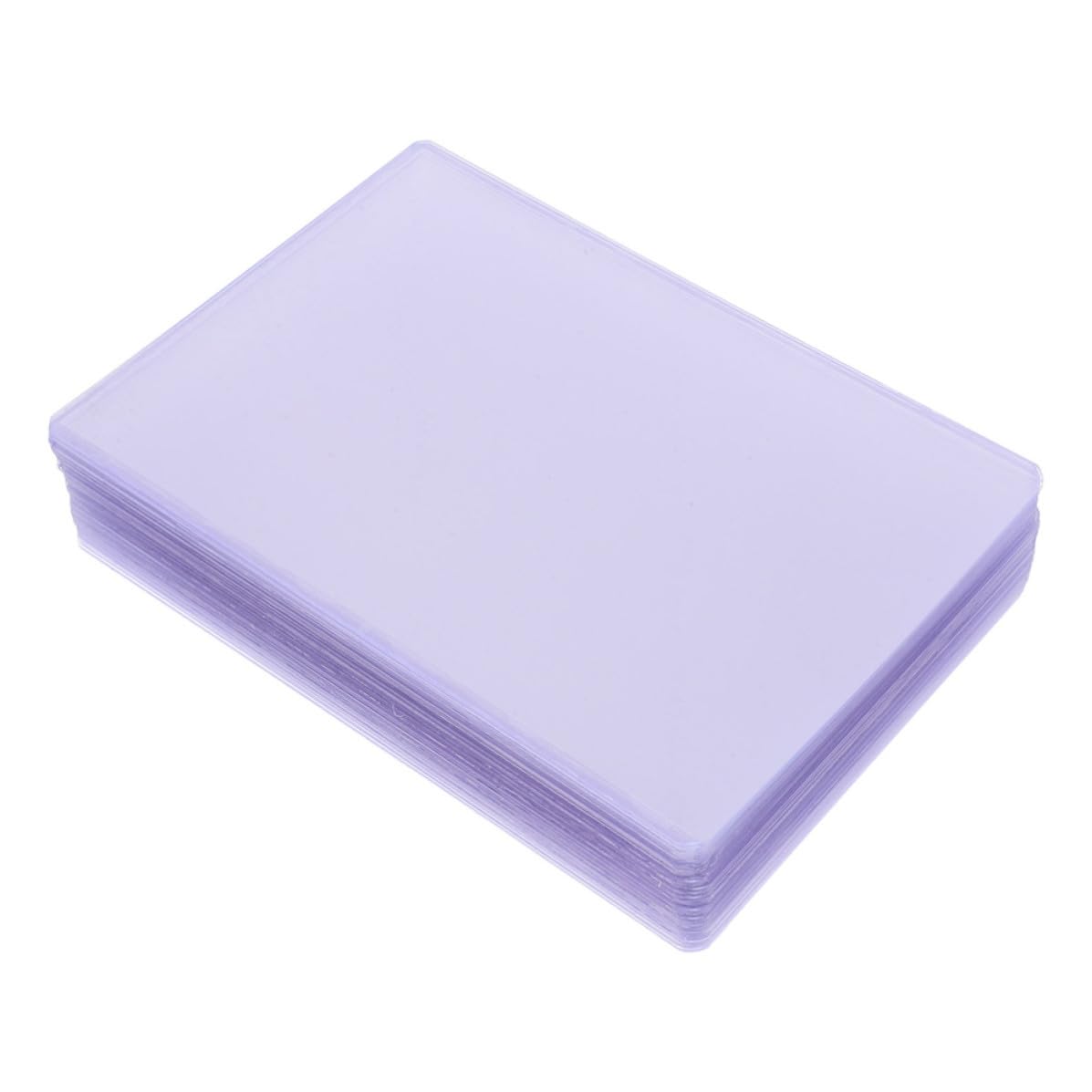 Healvian 50 Pezzi Proteggi Carte in Plastica, Card Sleeves e Card Holders Rigidi Trasparenti, Ultrafini e Impermeabili, per Foto, Carte, Cartoline e Postcard, Rettangolari