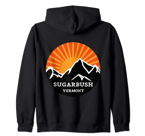 Sugarbush Vermont Retro Atardecer Montañas Vintage Sol Sudadera con Capucha