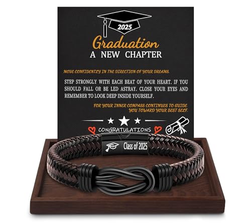 Inspirational Gifts for Men Morse Code Bracelets Mens Bracelets Graduation Gifts for Him Fathers Day Adjustable Leather Bracelet Motivational Birthday Annivesary Jewelry Stocking Stuffers for Men