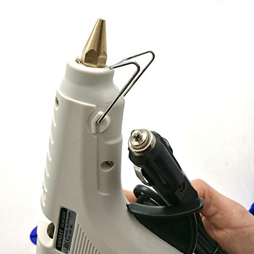 Pistola de cola quente universal para carro 40W 12V 47in Cabo longo com plugue de isqueiro branco