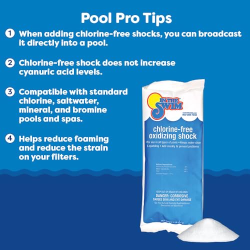 In The Swim Chlorine-Free Shock & Chlorine Tablets Bundle: 6 x 1 Pound Bags Shock + 5 Pound Bucket of 3 Inch Stabilized Tablets