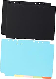 4 Conjuntos De Clipes Para Fichário De Bloco De Notas Etiquetas Bloco De Notas Etiqueta Divisórias De Arquivo Divisores De Fichário Perfurados Divisores De Página Abaodam