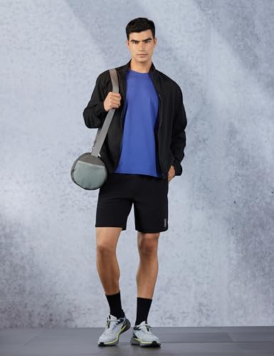 Image of Jockey MV20 Men Recycled Microfiber Elastane Stretch Solid Active Wear Shorts with Zipper Pockets and StayFresh Treatment