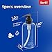 Bar5F Plastic Bottles with Pump Dispenser, 8 oz | Leak Proof, Empty, Clear Refillable, BPA Free for Body Wash, Moisturizer, Face Cream, Liquid Soap | Black & White Pumping Caps | Set of 2