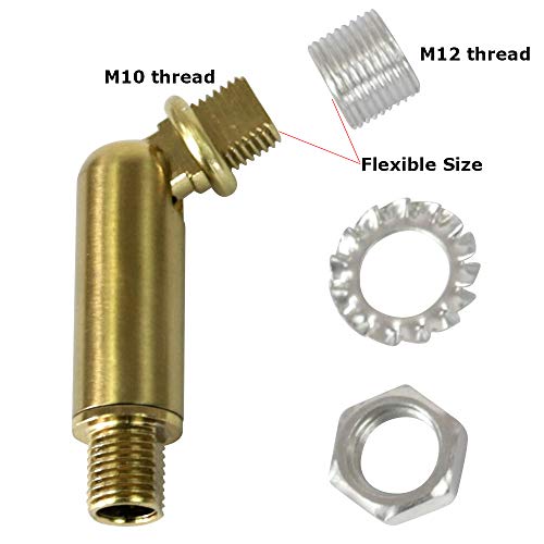 Image of MELUCEE Brass Sloped Ceiling Adapter for Chandeliers Pendant Lights 1 Pcs, Suitable for Vaulted or Angled Ceilings