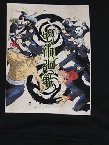 Bioworld Jujutsu Kaisen Character Poster Art Men's Black Sweatshirt2