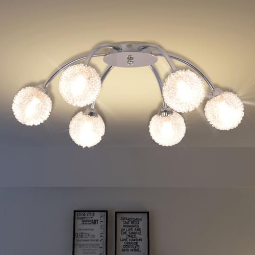 Luminaire plafonnier design en verre et métal micro-poli 57 cm - 2