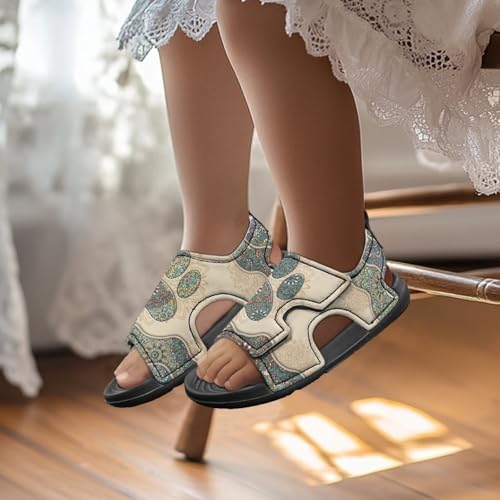 Unisex Child Sandals Open Toe Cute Summer Water Hiking Shoes for Boys Girls Sloth Sunflower Outdoor Sport Athletic Beach Sandals Adjustable Strap4