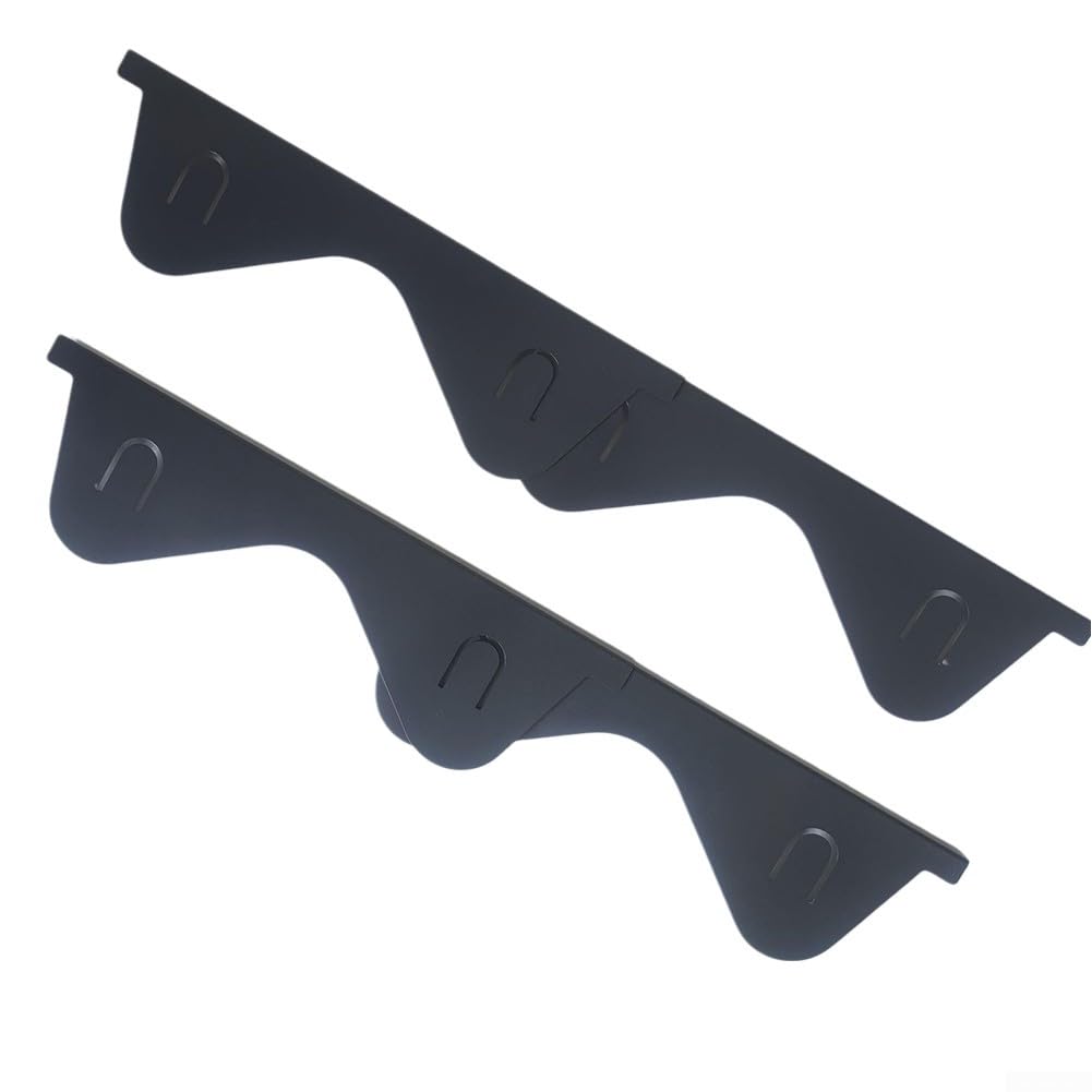 Kitchen Upgrade Lot de 4 couvre-joints rétractables en acier inoxydable Argenté