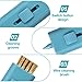 PAGOW 4 Pack Pocket Retractable Golf Cleaner, Groove Cleaner and Wire Brush Tool, Must Have Golf Bag Accessories (Blue)