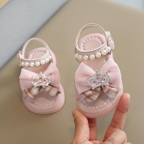 Girls Sandals Summer For Children Wearing Beach Shoes Pearl Soft Sole Girls Sandals Size 22