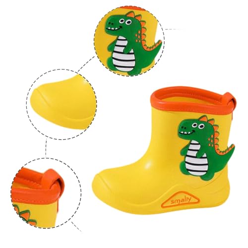 IWIHMIV Baby Rain Boots Rainboots for Toddlers Boys Rain Boots Non Slip Girls Rubber Easy-On Water Shoes2