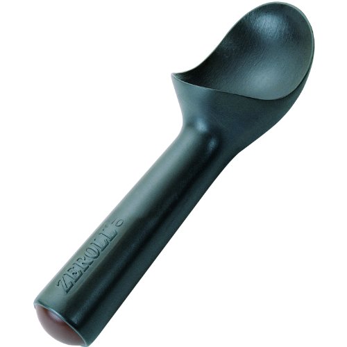 Zeroll 1010-ZT Zerolon Hardcoat Anodized Commercial Ice Cream Scoop with Unique Liquid Filled Heat Conductive Handle Easy Release Made in USA, 4-Ounce, Black