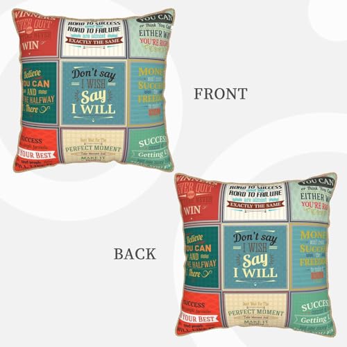 Housse de coussin en velours de qualité supérieure avec dicton