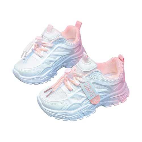 IWIHMIV Kids Athletic Shoes Running Shoes for Boys Girls Lightweight Sneakers Lace-up Tennis Shoes Breathable Walking Shoes2