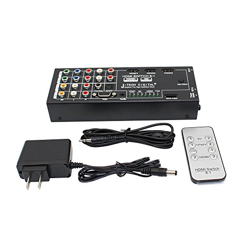 Extracteur audio HDMI J-Tech Digital multifonction 8 entrées 1 sortie commutateur surround 3D