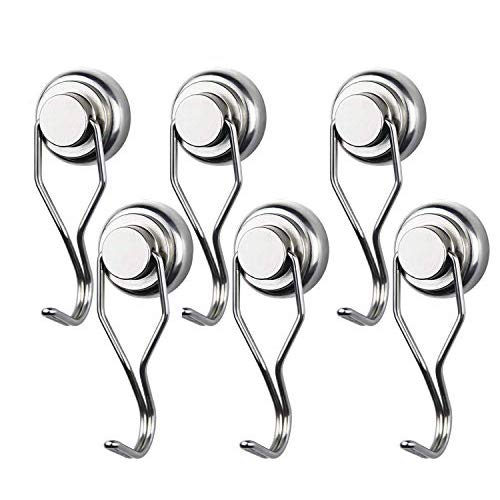 Magnethaken,Magnet Haken,32mm Neodym Magnet Haken Drehbar hält 80 LBS (36KG),Super Starker Magnete mit Haken Drehbar und Schwenkbar