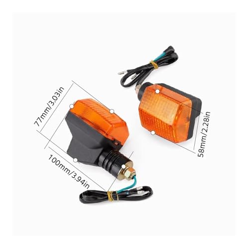 Clignotants de Moto Adaptables CB750 XR650L Ruckus CBR600F Feux de Direction 12V - 6