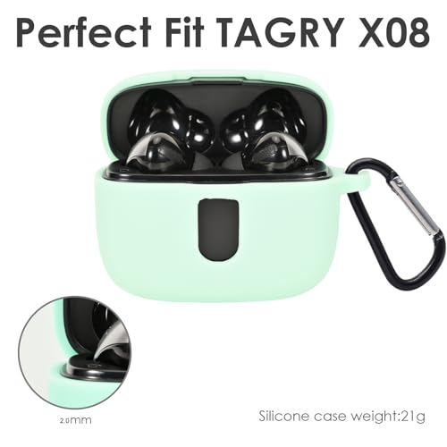Claiol Premium Silicone Case for TAGRY X08 Wireless Earbuds with Carabiner. (Mintgreen) by claiol - Used condition - Image 3