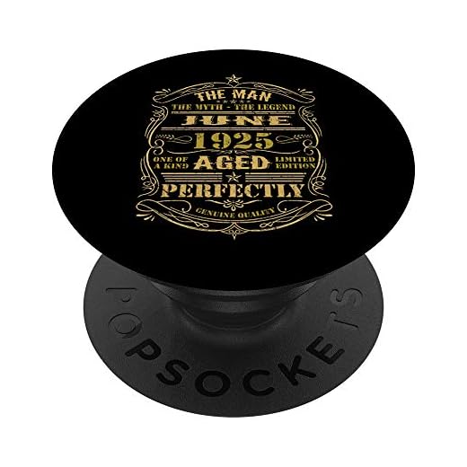 Vintage Junio 1925 97 Regalo de cumpleaños para hombres de 97 años PopSockets PopGrip Intercambiable