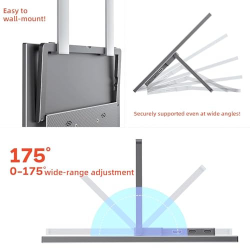 Image of Portable Monitor 15.6 Inch FHD 1080P HDMI USB C Second External Monitor for Laptop, Desktop, MacBook, Phones, Tablet, PS5 /4, Built-in Speaker with Protective Case