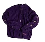 Taylor Speak Now Purple Swift Cardigan, Women's Long Sleeve Button-Down Version Knitted Cardigan - Small (XS/S)