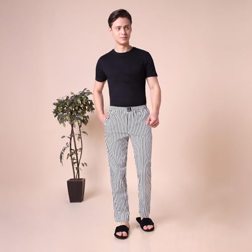 Image of Urban Scottish Men's Lounge Pants 100% Cotton Men's Lounge Night Pant Comfortable Leisure-Wear Lower with an Elastic Waist-Band and Regular Fit Track Pants, Machine Washable Stay at Home
