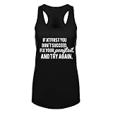 Fannoo - Camiseta sin mangas para mujer - Negro - Medium
