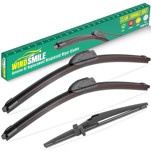 Image of 24 inch 20 inch 12 inch Windshield Wiper Blades Replacement for Toyota 4Runner 2010 2011 2012 2013 2014 2015 2016 2017 2018 2019 2020 2021 2022 2023 2024 4 Runner Premium All Weather Front Rear Wipers (Pack of 3)