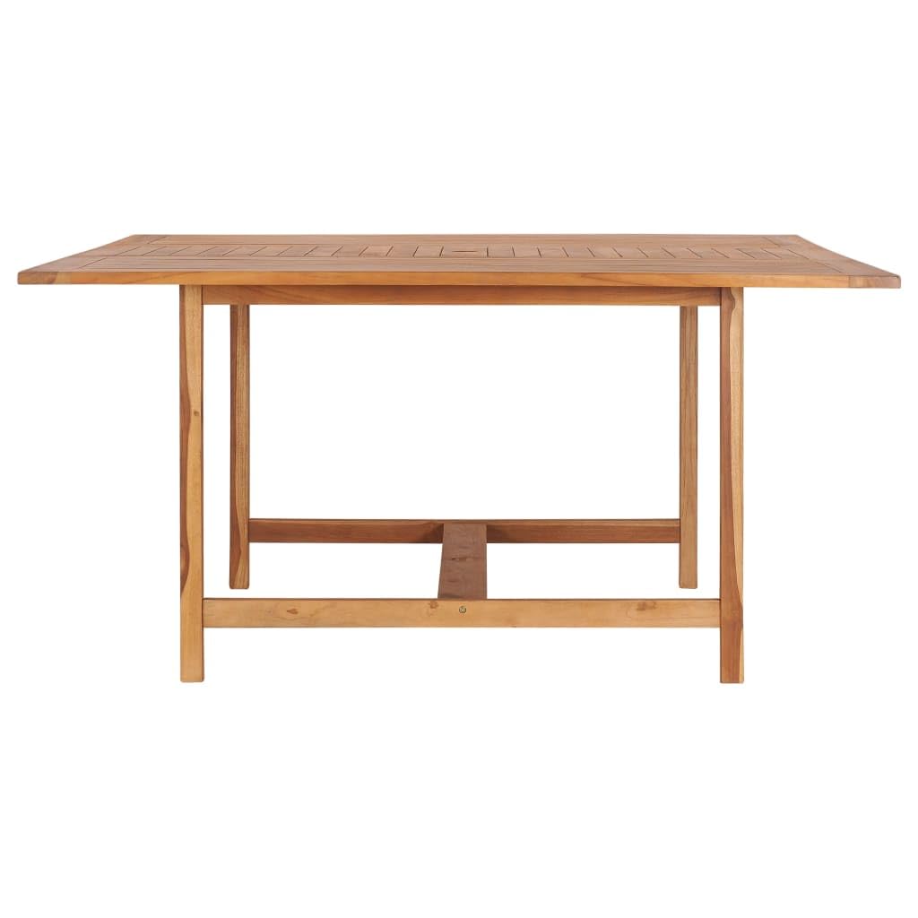Tavolo da giardino 150 x 150 x 76 cm in legno massello di teak tavoli da esterno