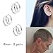 EPIRORA Silver Hoop Earrings- Cartilage Endless Small Hoop Earrings Set for Women Men, 3 Pairs of Hypoallergenic 925 Sterling Silver Tragus Earrings Nose Lip Rings (3 Pairs(8mm*3))