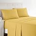 Clara Clark Premier 1800 Collection 4pc Bed Sheet Set - Queen Size, Yellow