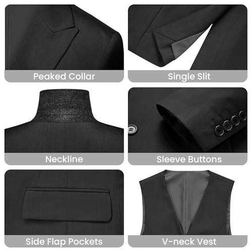 Women's 3 Pieces Suit Lady's 2 Buttons Business Casual Office Outfits Slim Fit Blazer Jacket Vest Pants Set2