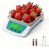 Digital Kitchen Scales 10KG/22lB Accuracy Measurements 0.2g Weighing Food Scale 6 Units Conversion with Stainless Steel Platform Electronic Cooking for Tare Function LCD Display (with Batteries)