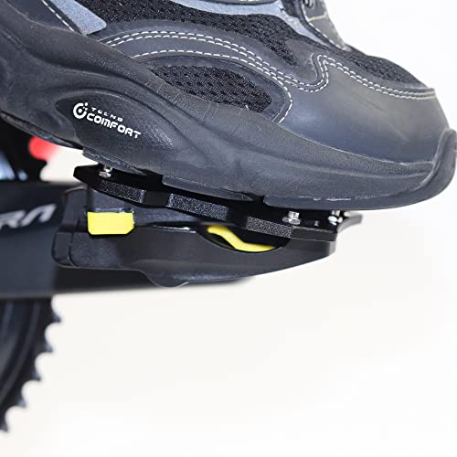 Thinvik Bike Clipless Pedal Platform Adapters Compatible with Shimano SPD-SL/SPD,Look Keo/Delta,Peloton Bike Pedals and Cleats,Clipless Pedals Convert to Flat Pedals - CNC Aluminum Alloy