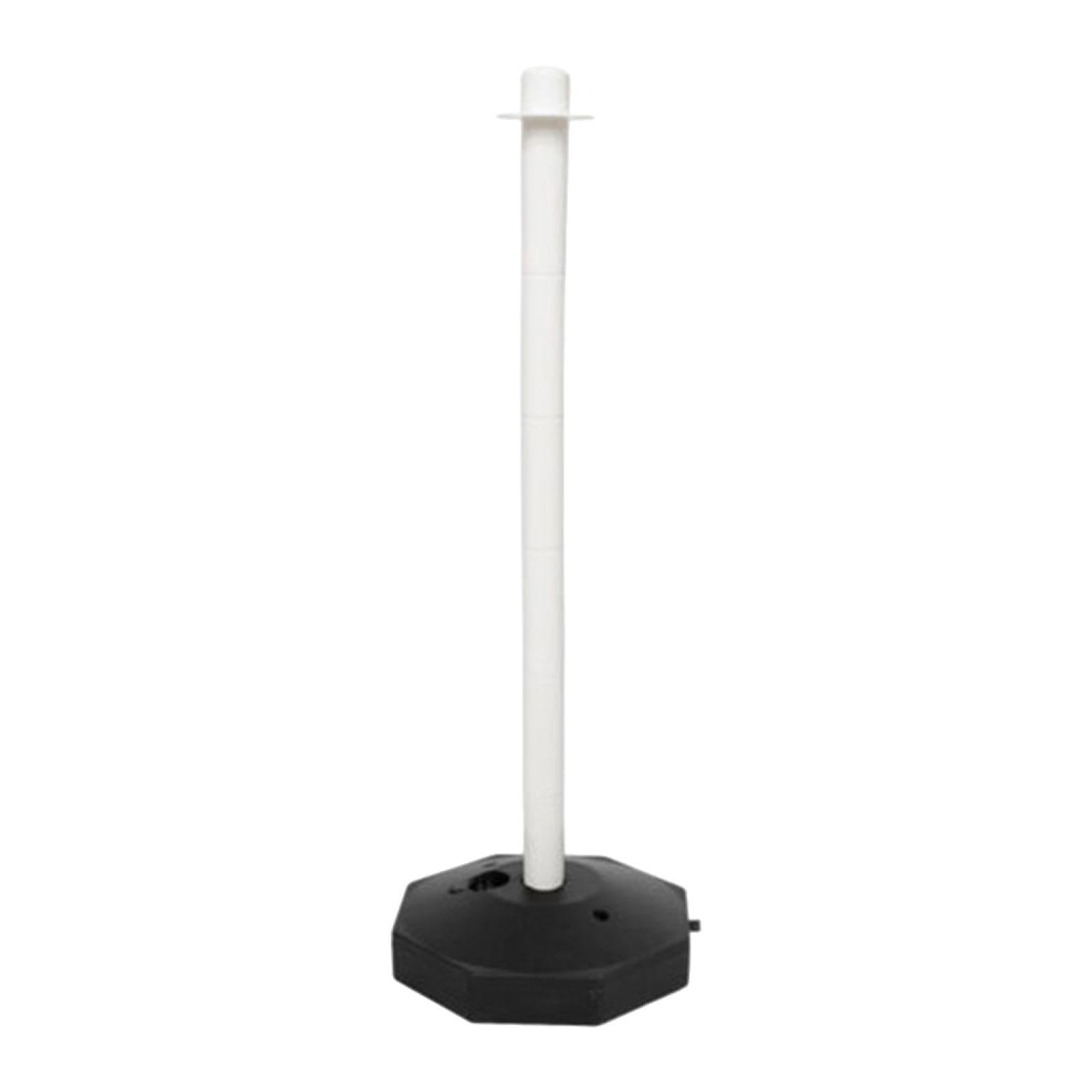 Borne plastique portable blanche pour interdire le stationnement sur zone de livraison